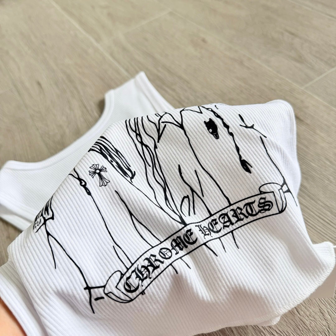 Chrome Hearts graphic print tank top