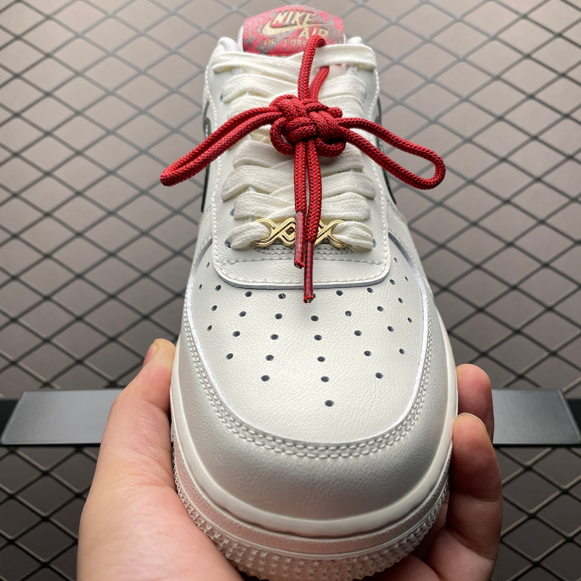 Nike Air Force 1 Low '07 "Sail/Light Bone/University Red/Jade Horizon"
