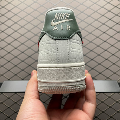 Nike Air Force 1 Low '07 "Sail/Light Bone/University Red/Jade Horizon"