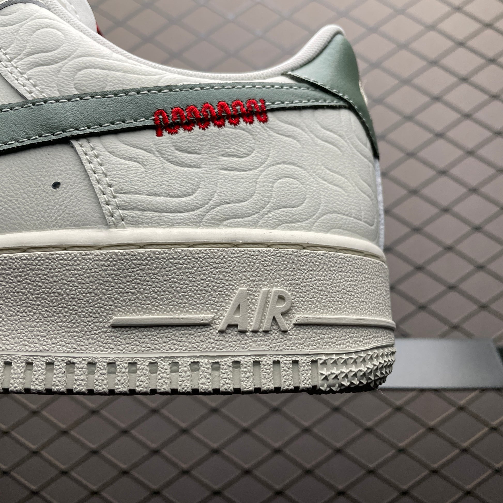 Nike Air Force 1 Low '07 "Sail/Light Bone/University Red/Jade Horizon"