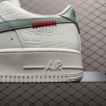 Nike Air Force 1 Low '07 "Sail/Light Bone/University Red/Jade Horizon"