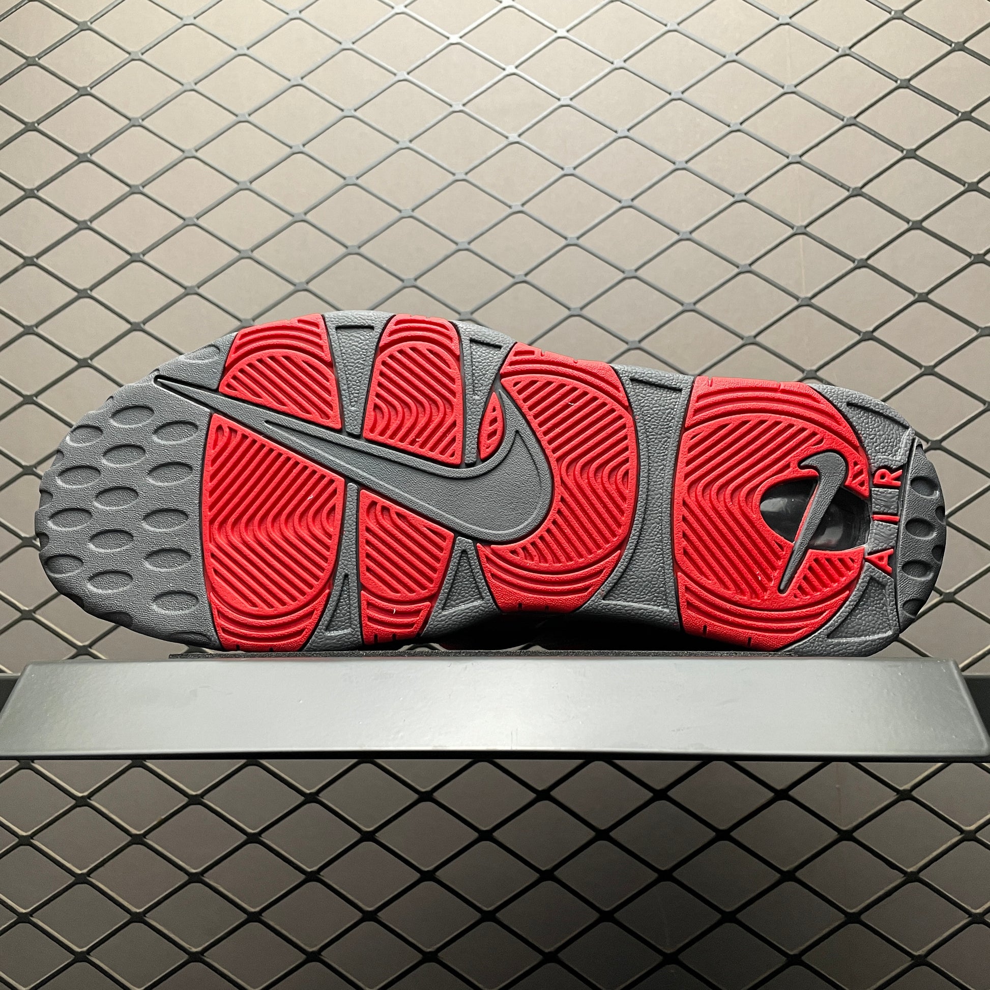 Air More Uptempo Low 'Dark Grey Light Crimson'