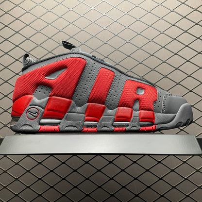 Air More Uptempo Low 'Dark Grey Light Crimson'