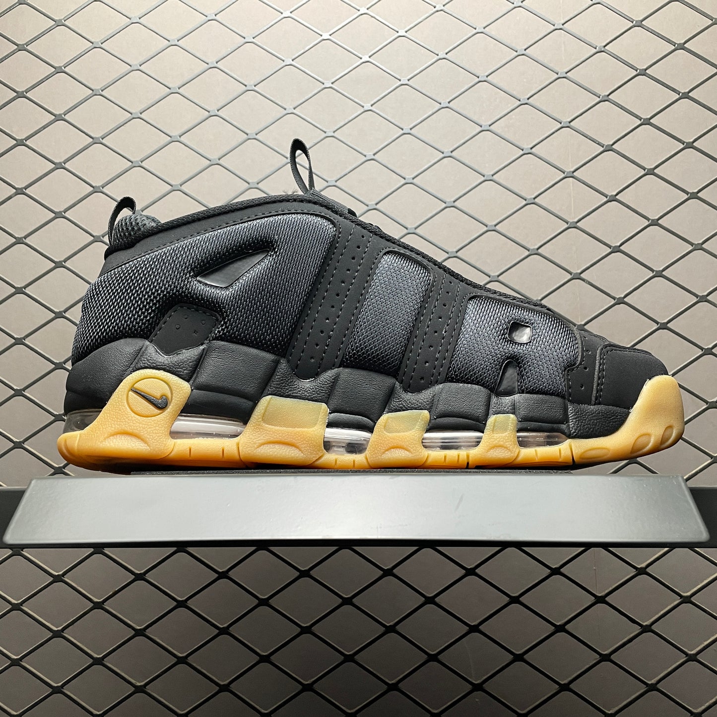Nike Air More Uptempo Low "Black/Gum Medium Brown/Black"