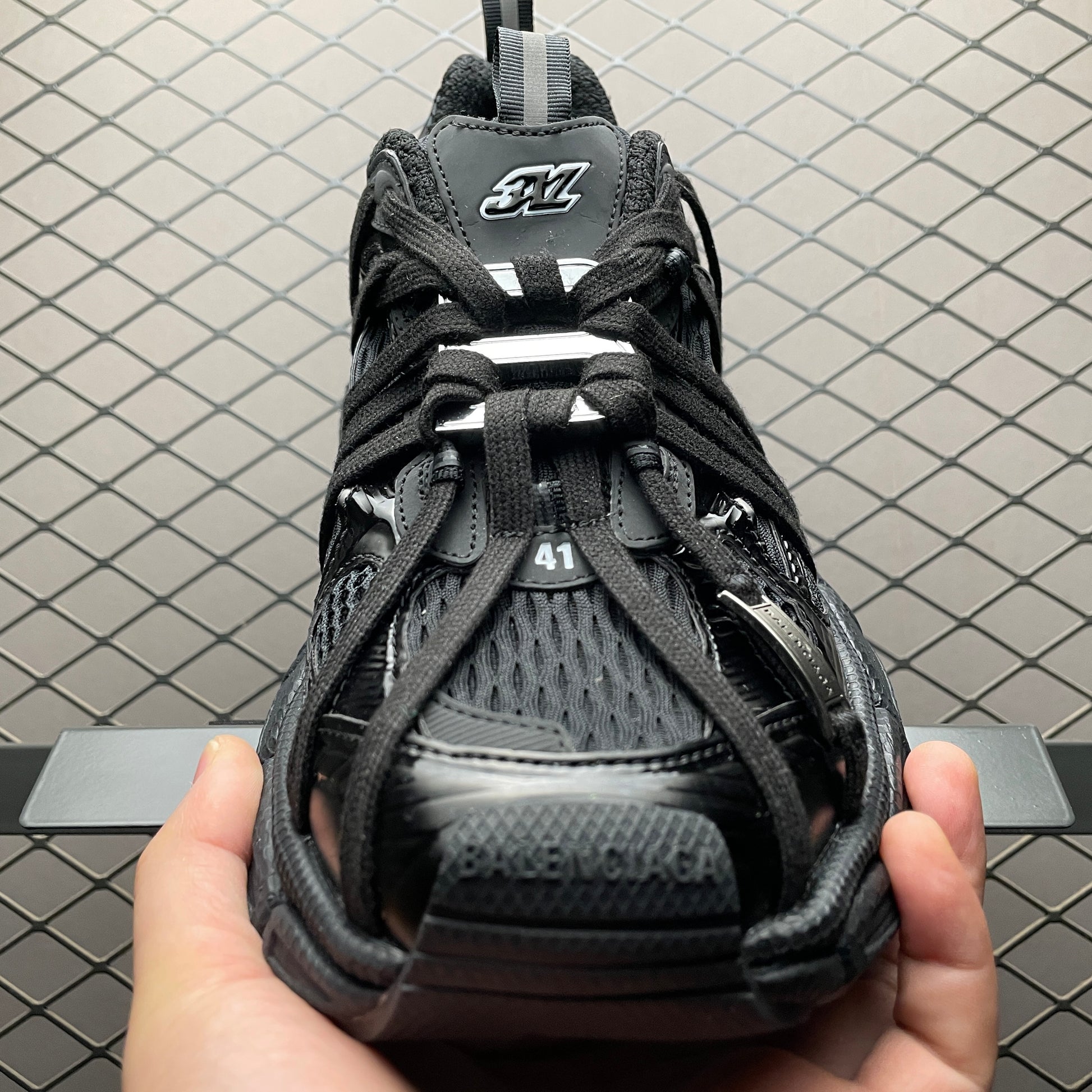 Balenciaga Men's 3xl Extreme Laces B Sneaker in Black