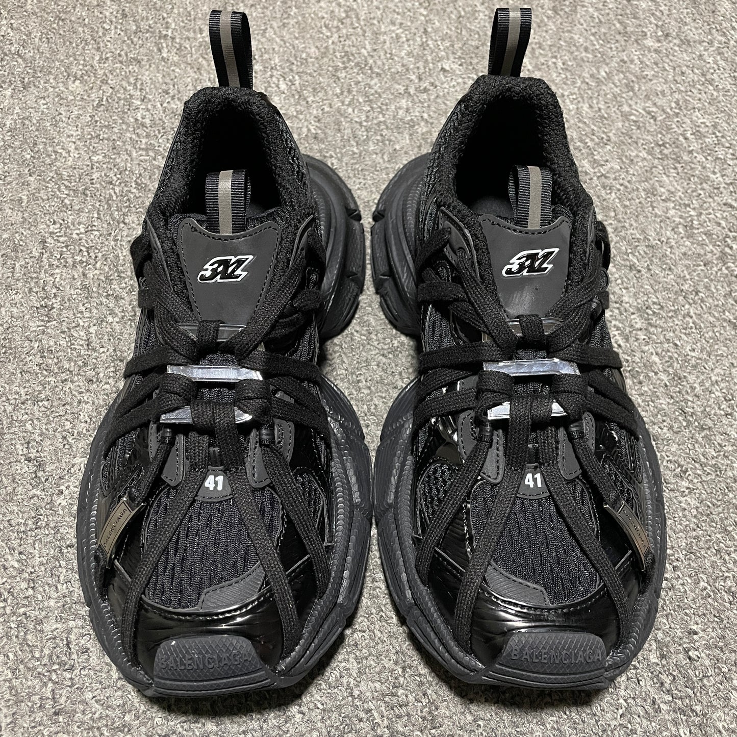 Balenciaga Men's 3xl Extreme Laces B Sneaker in Black