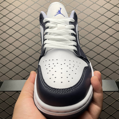 Nike Air Jordan 1 Low "White/Dark Blue Grey/Purple Comet/Indigo Haze"
