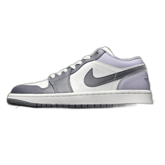 Nike Air Jordan 1 Low "White/Dark Blue Grey/Purple Comet/Indigo Haze"