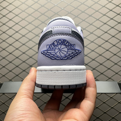 Nike Air Jordan 1 Low "White/Dark Blue Grey/Purple Comet/Indigo Haze"