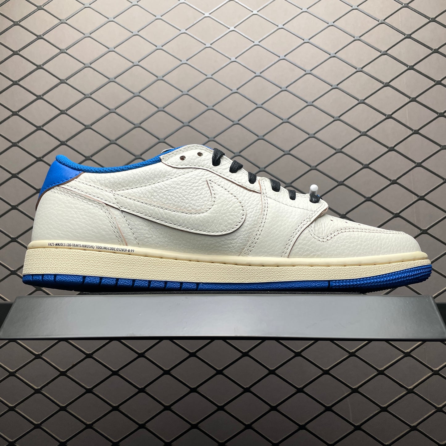 Travis Scott × Fragment × Nike Air Jordan 1 Low OG "Sail/Military Blue"