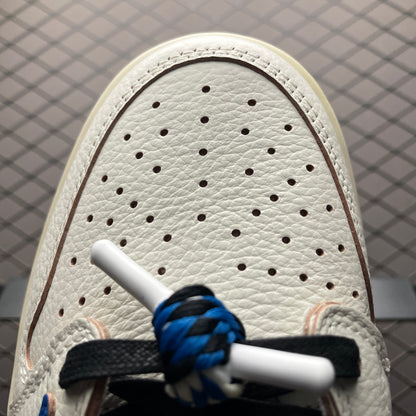 Travis Scott × Fragment × Nike Air Jordan 1 Low OG "Sail/Military Blue"