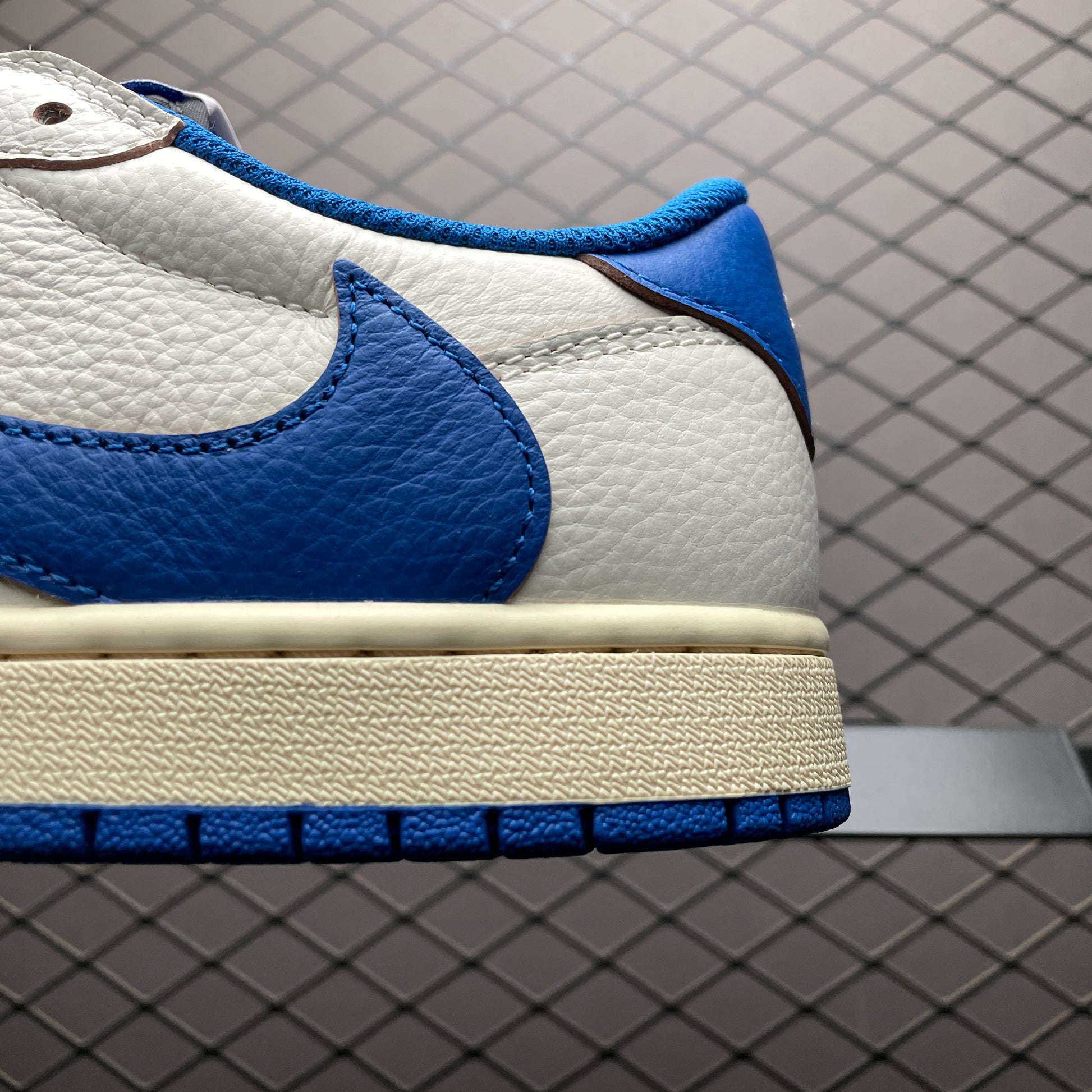 Travis Scott × Fragment × Nike Air Jordan 1 Low OG "Sail/Military Blue"
