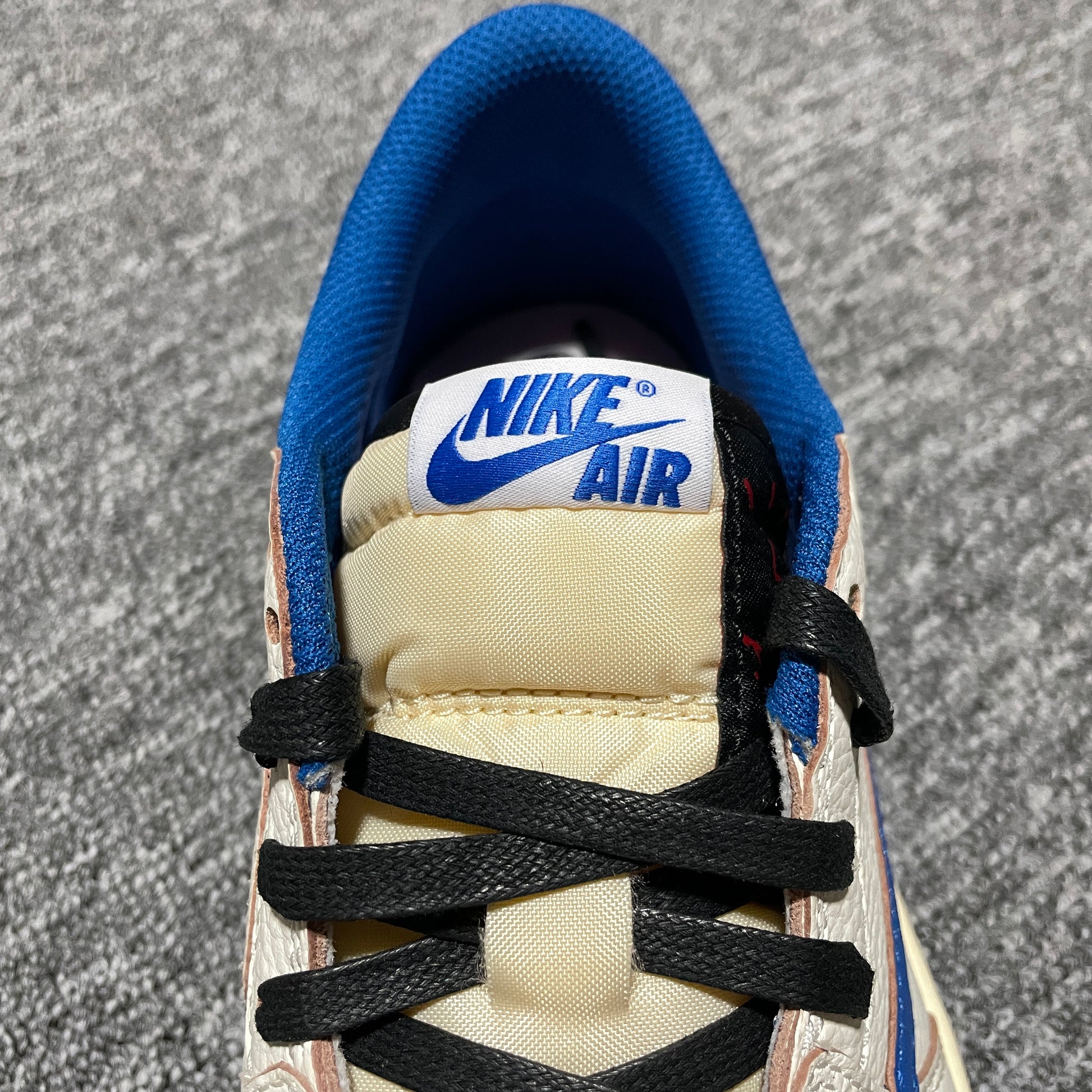 Travis Scott × Fragment × Nike Air Jordan 1 Low OG "Sail/Military Blue"