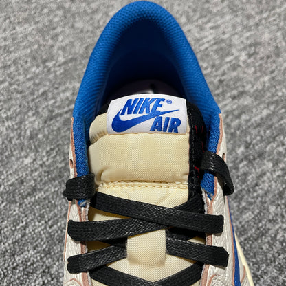 Travis Scott × Fragment × Nike Air Jordan 1 Low OG "Sail/Military Blue"