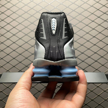 Nike GS Shox R4 "Metallic Silver/Black/Psychic Blue"