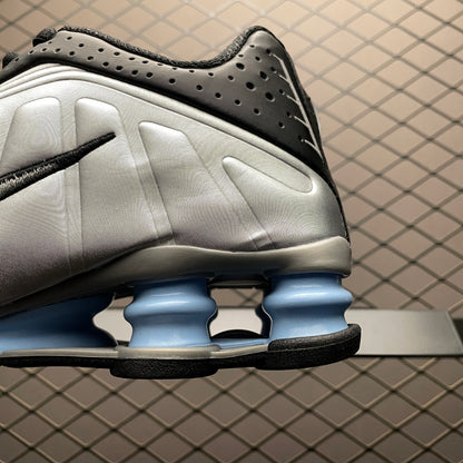 Nike GS Shox R4 "Metallic Silver/Black/Psychic Blue"
