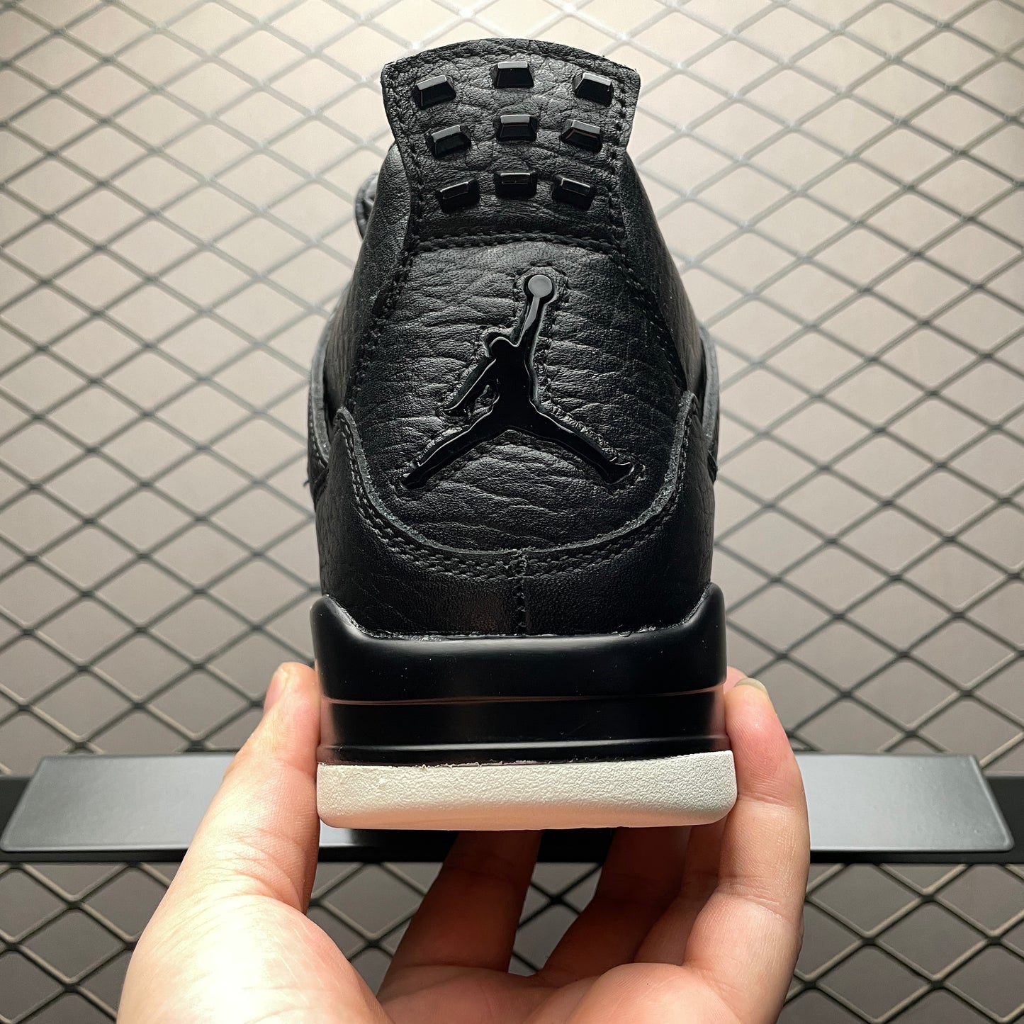 NIKE AIR JORDAN 4 RETRO PONY HAIR BLACK
