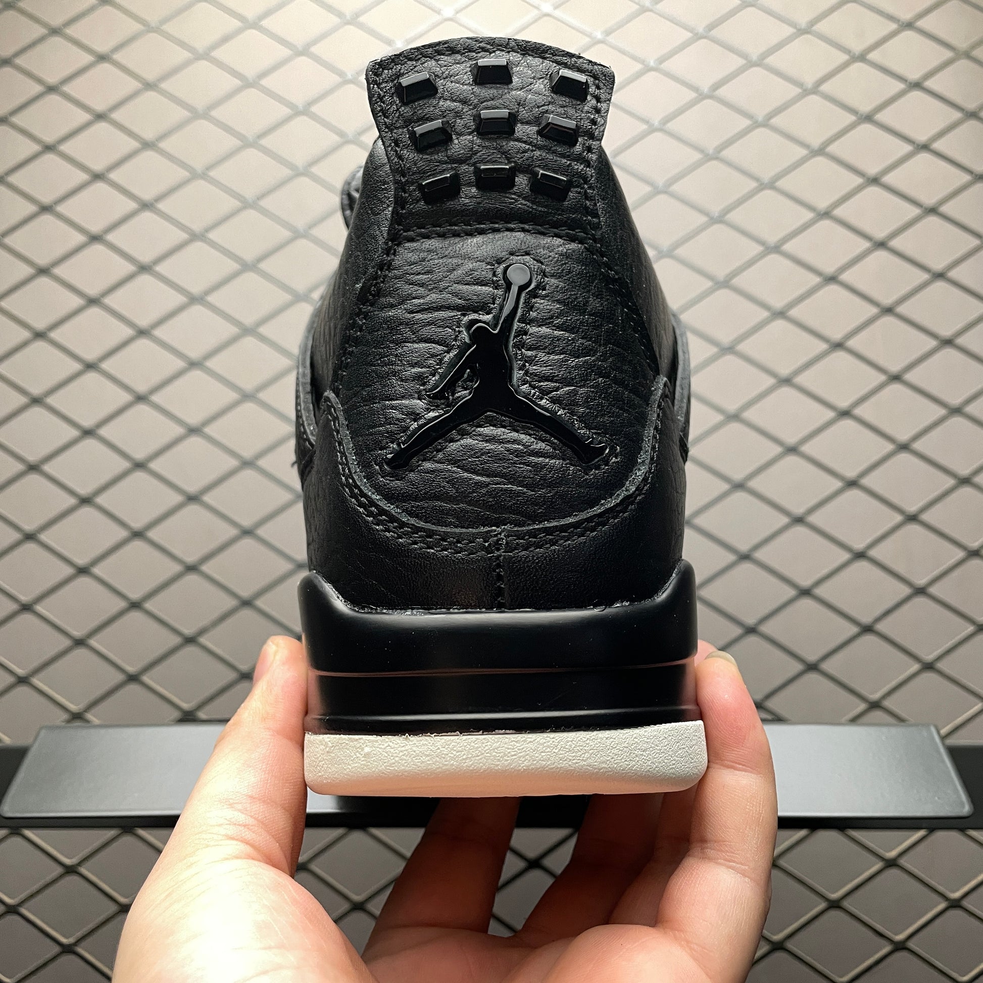 NIKE AIR JORDAN 4 RETRO PONY HAIR BLACK