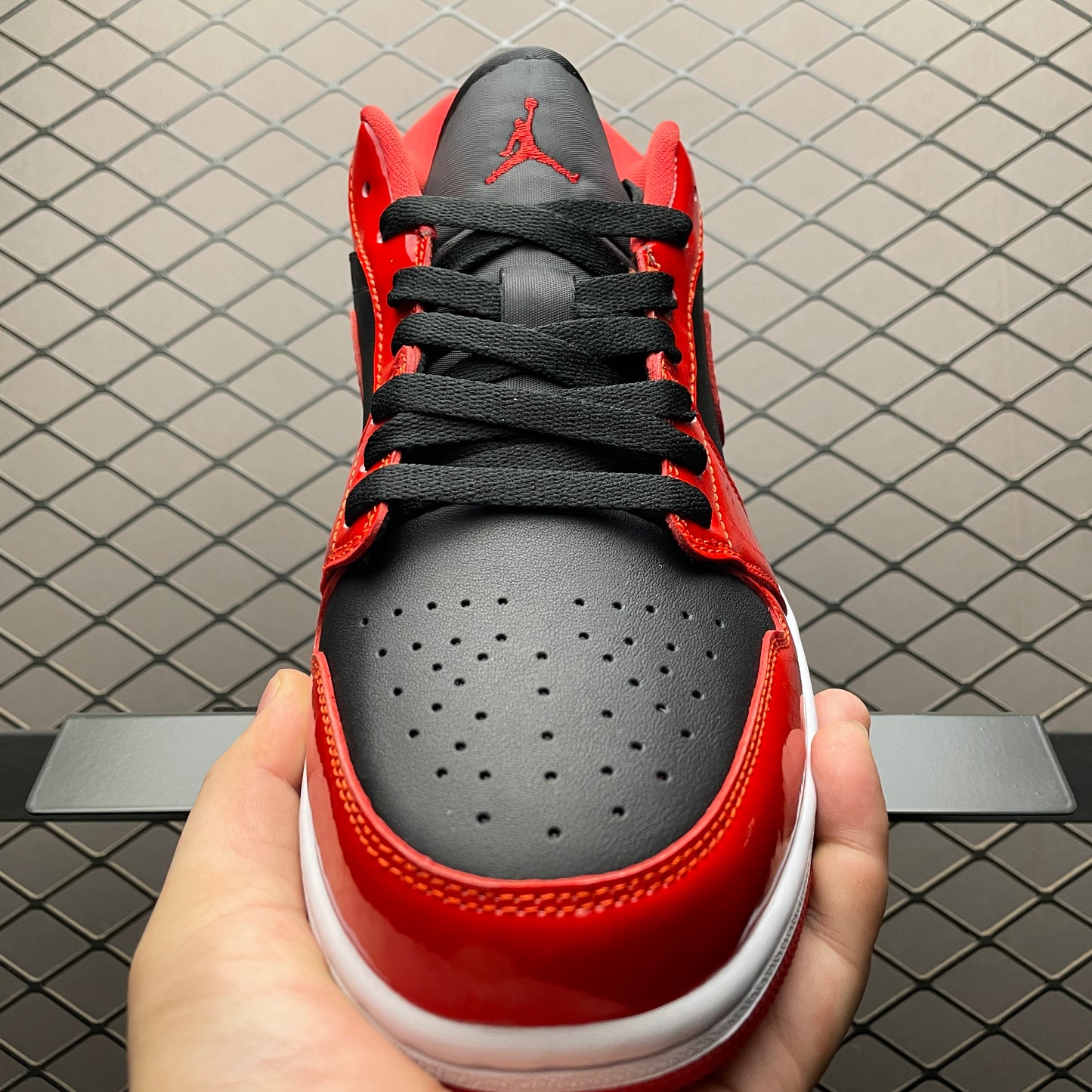 Nike Jordan 1 Low SE Patent Varsity Red Black