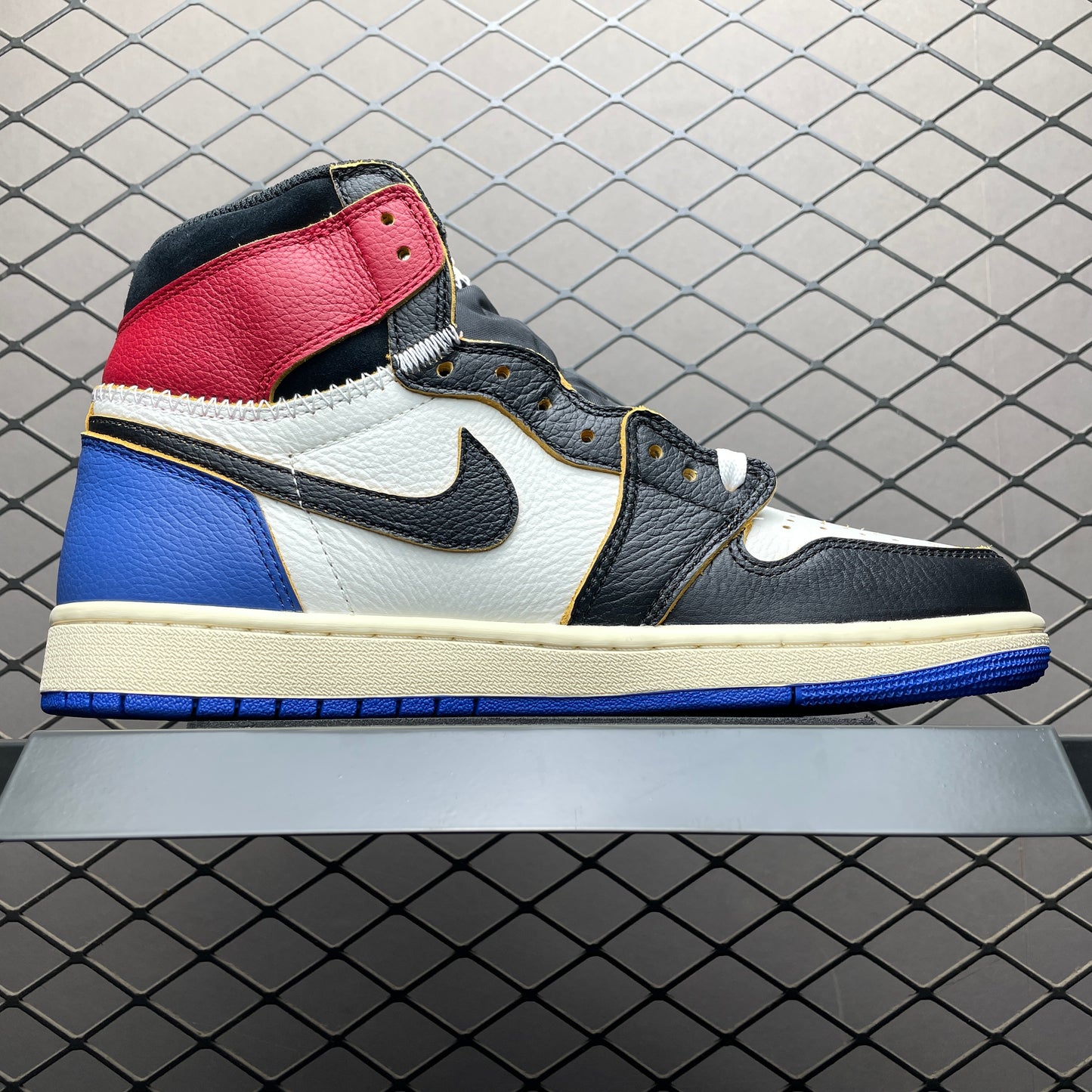 fragment design × UNION × Nike Air Jordan 1 High OG "Varsity Red/Sport Royal"