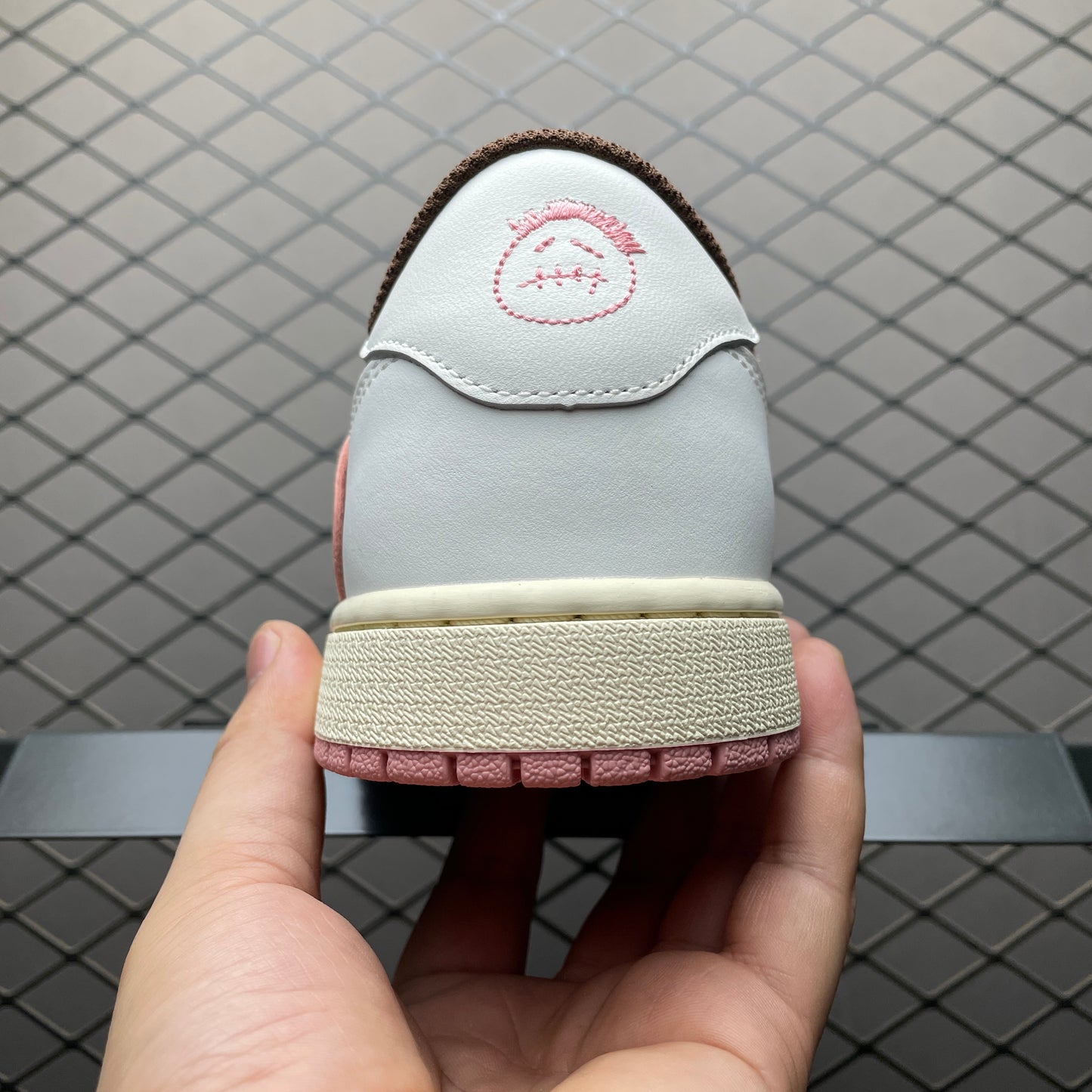 Travis Scott × Nike Women's Air Jordan 1 Low OG SP "Dark Pony/Pink Oxford"
