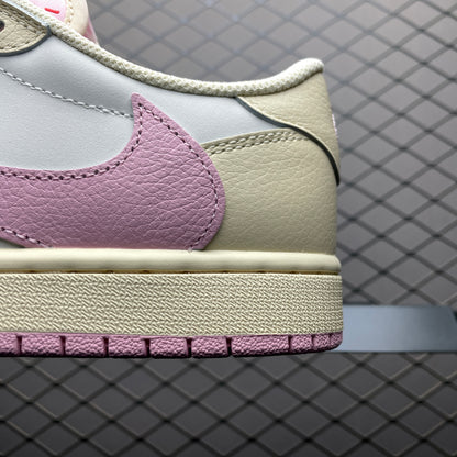 Travis Scott × Nike Air Jordan 1 Low OG "Muslin/Shy Pink"