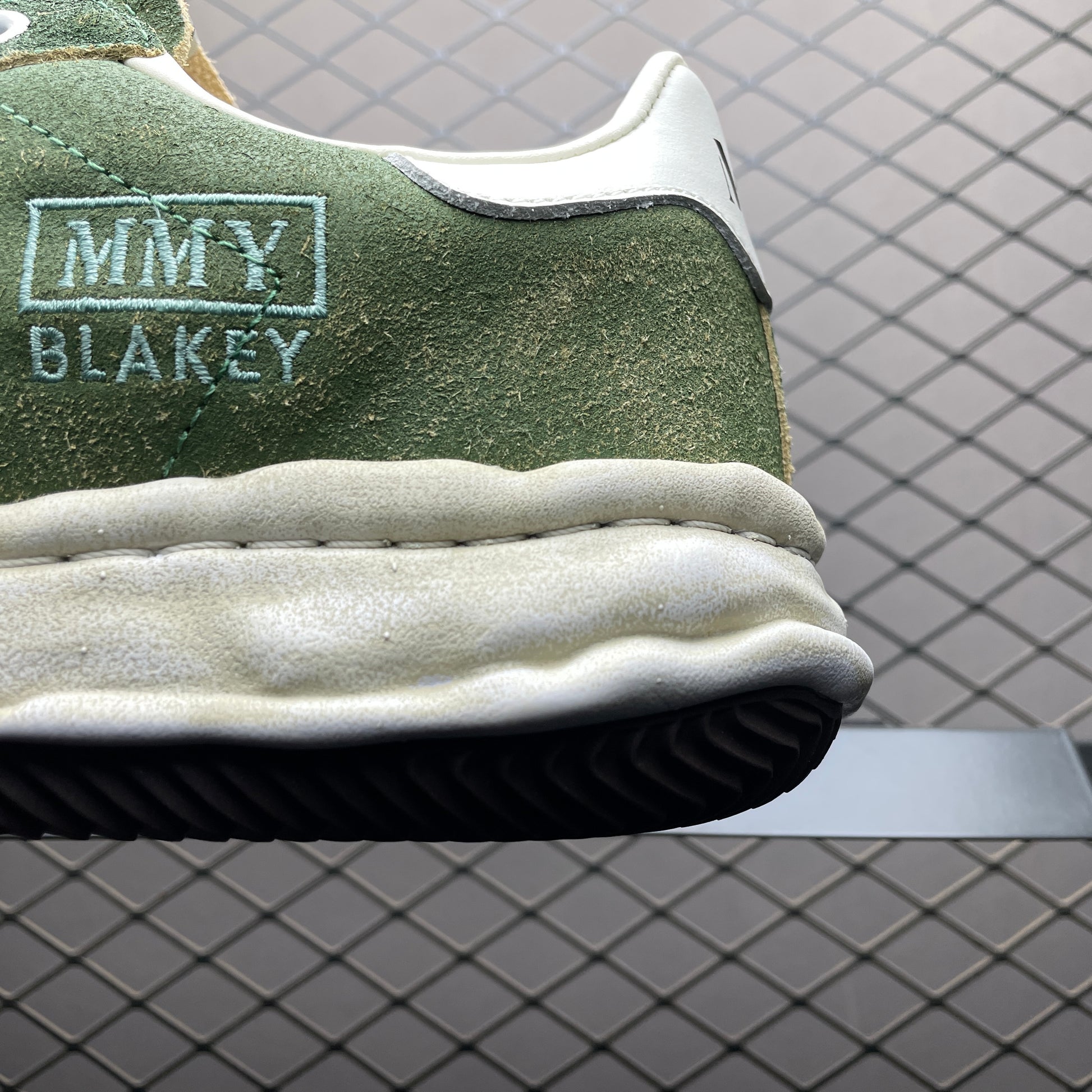 Maison MIHARA YASUHIRO BLAKEY OG Sole Vintage Suede Low-top Sneaker "Green"
