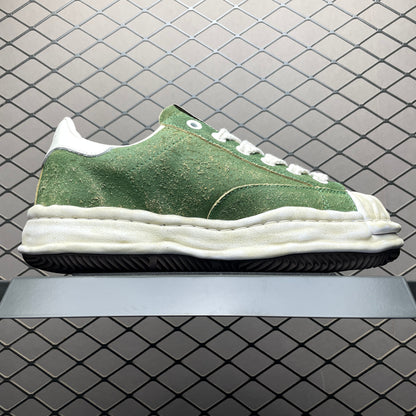 Maison MIHARA YASUHIRO BLAKEY OG Sole Vintage Suede Low-top Sneaker "Green"