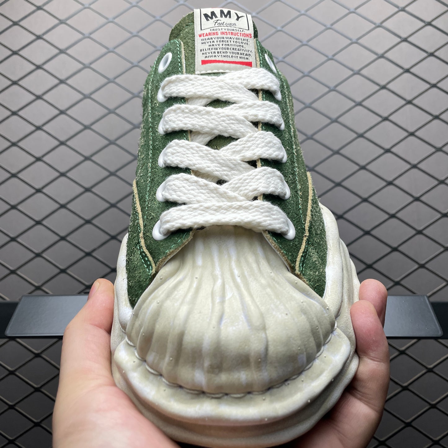 Maison MIHARA YASUHIRO BLAKEY OG Sole Vintage Suede Low-top Sneaker "Green"
