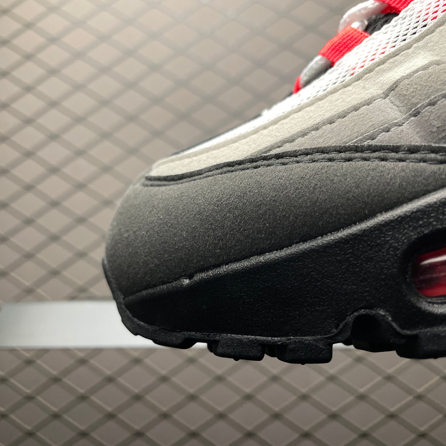 Nike Air Max 95 OG Big Bubble "Medium Ash/Solar Red"