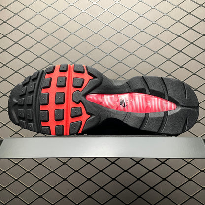 Nike Air Max 95 OG Big Bubble "Medium Ash/Solar Red"