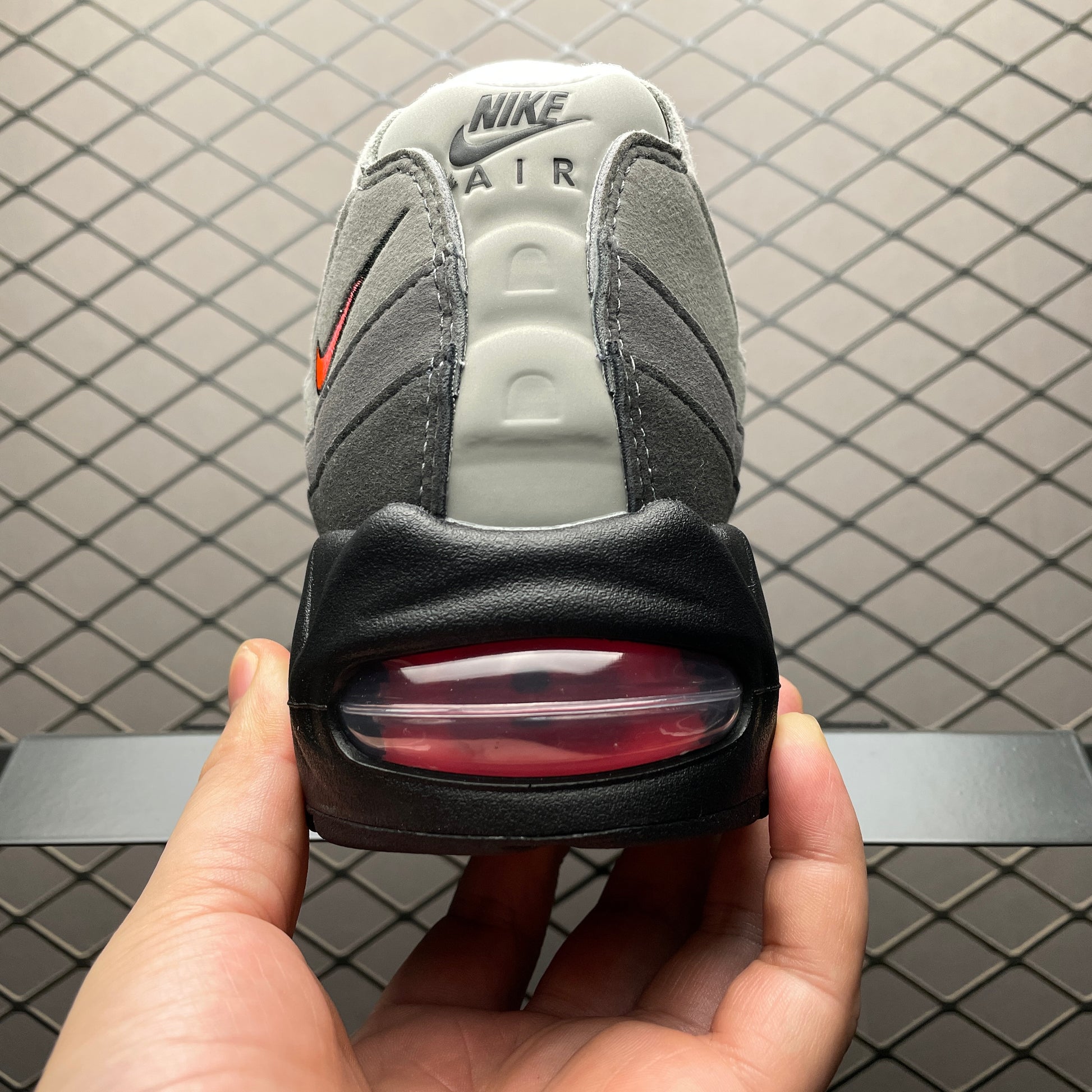 Nike Air Max 95 OG Big Bubble "Medium Ash/Solar Red"