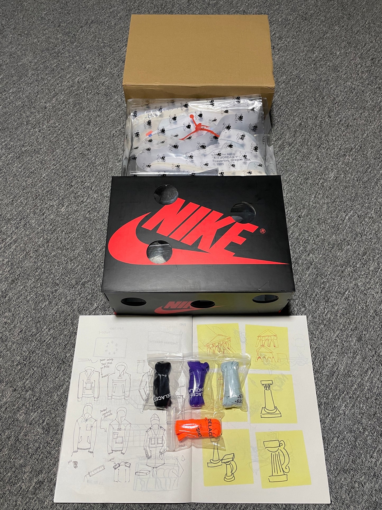 Off-White × Nike Air Jordan 1 Retro High OG "Alaska"（26ss）