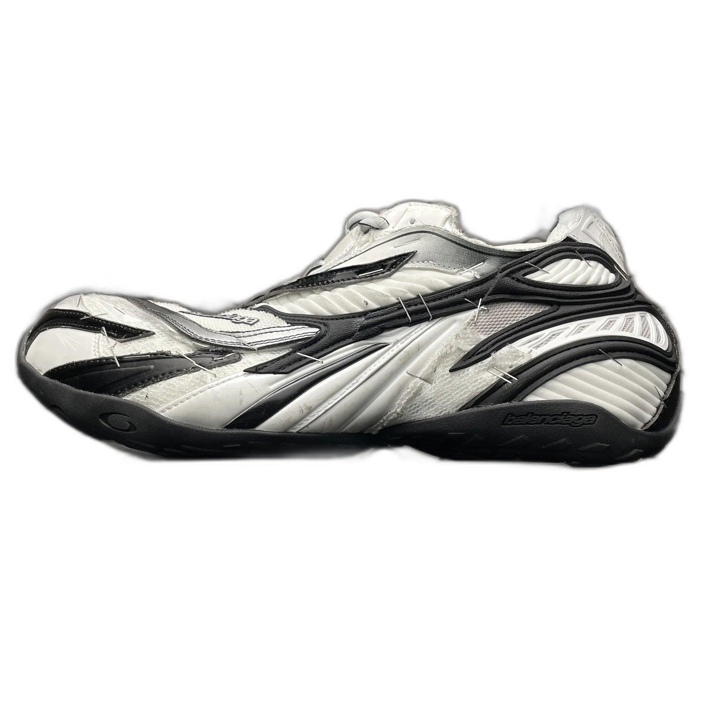 BALENCIAGA Soleless Sneaker "Black/White/Silver"