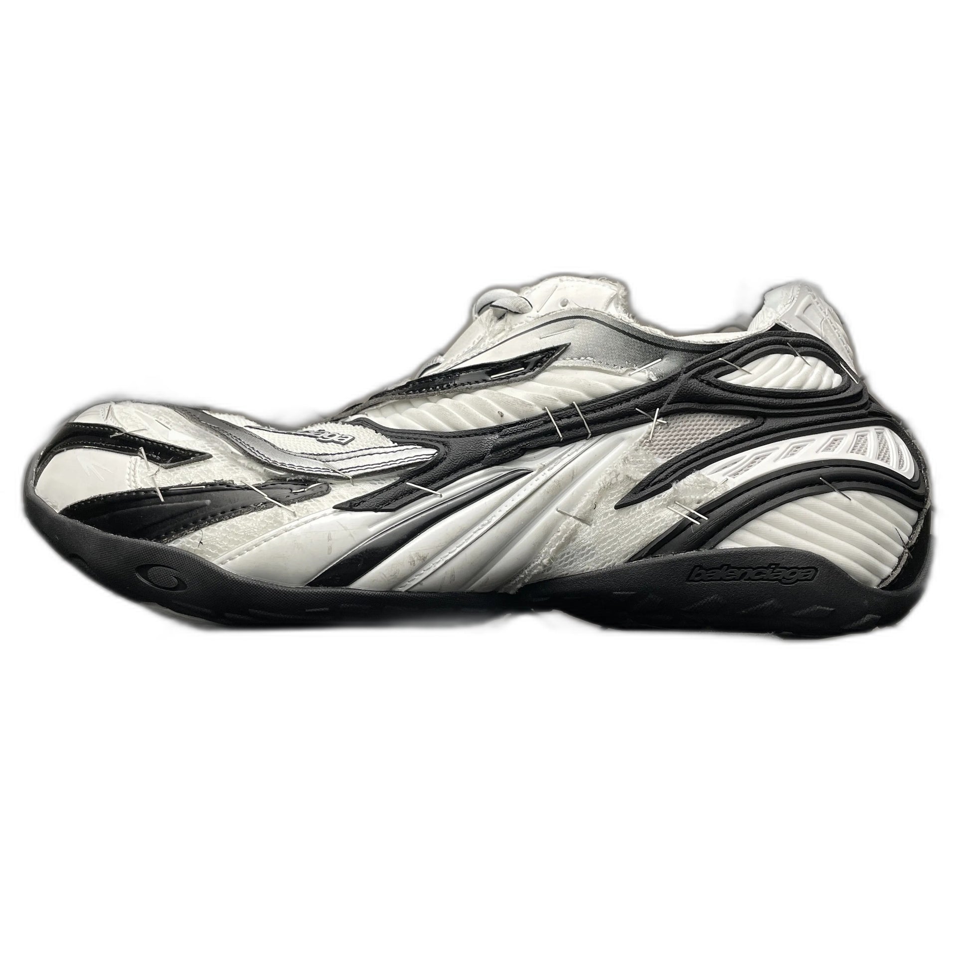 BALENCIAGA Soleless Sneaker "Black/White/Silver"