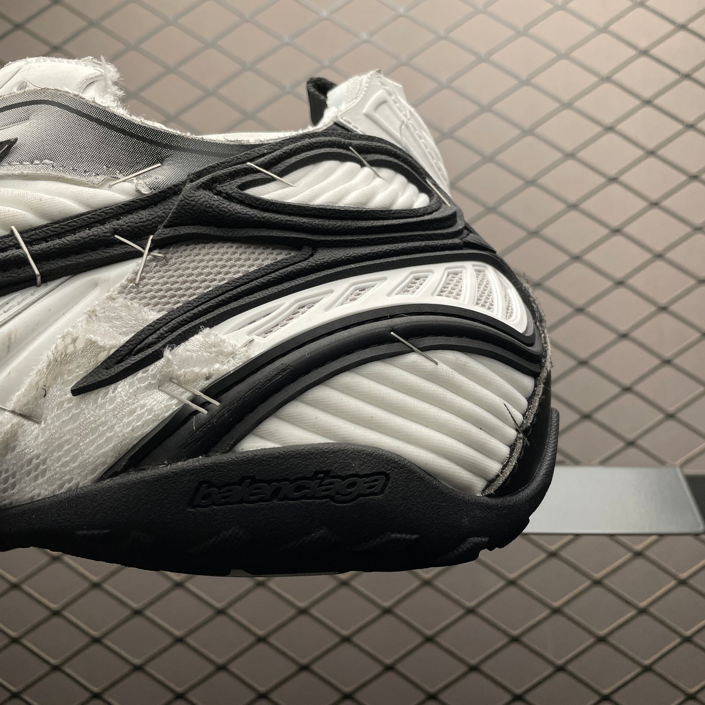 BALENCIAGA Soleless Sneaker "Black/White/Silver"