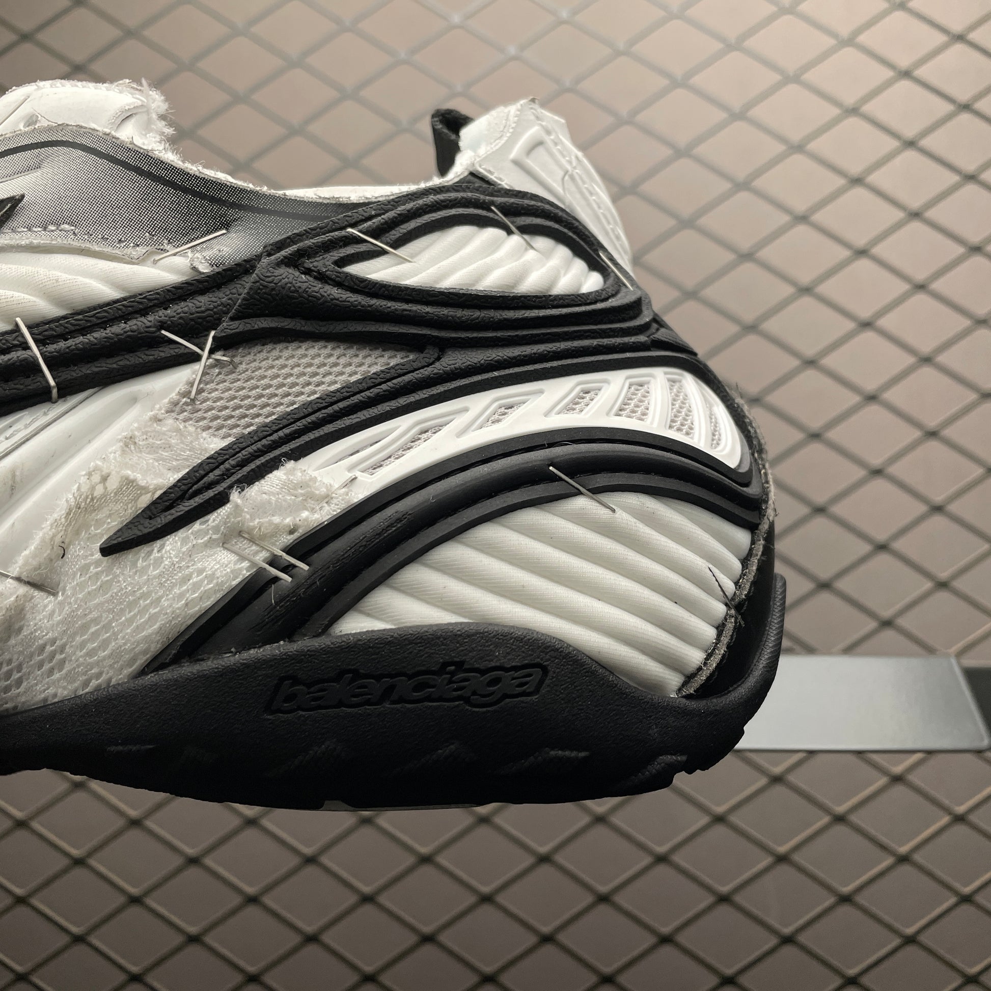 BALENCIAGA Soleless Sneaker "Black/White/Silver"