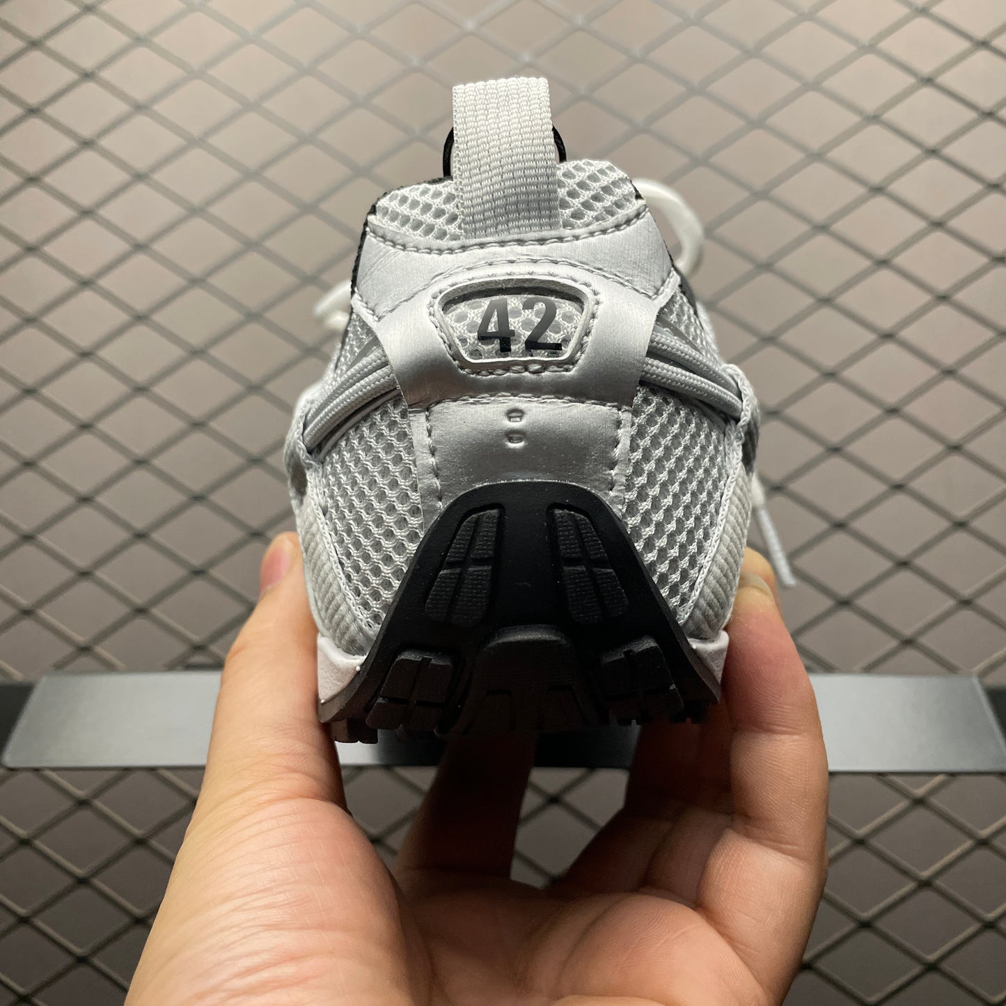 BALENCIAGA Radar Gradient Lines Sneakers "White/Grey/Silver/Black/Blue"