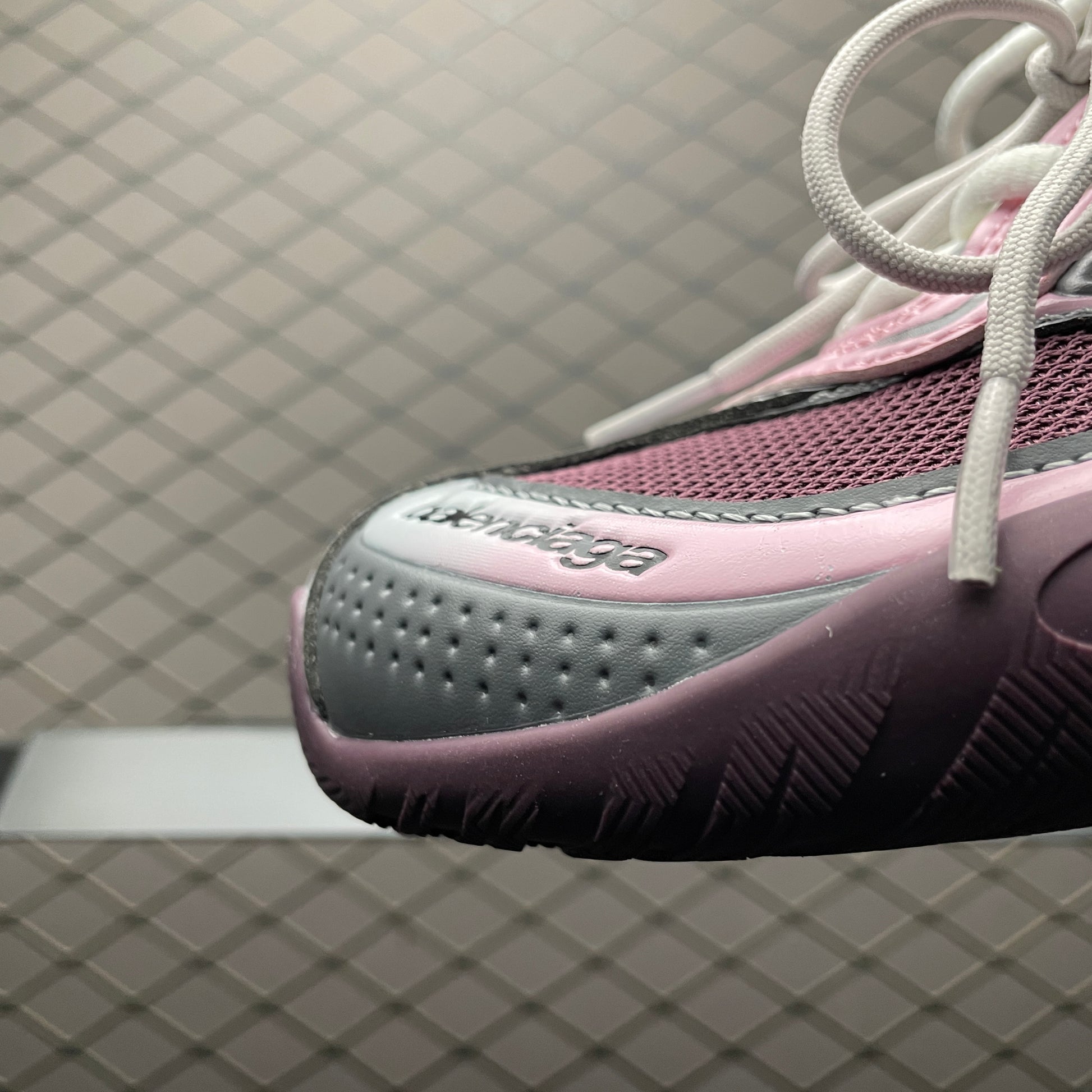 BALENCIAGA Women's Radar Gradient Lines Sneakers "Purple/Grey/Pink/White"