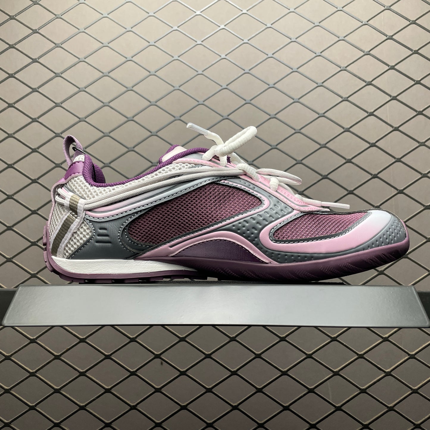 BALENCIAGA Women's Radar Gradient Lines Sneakers "Purple/Grey/Pink/White"