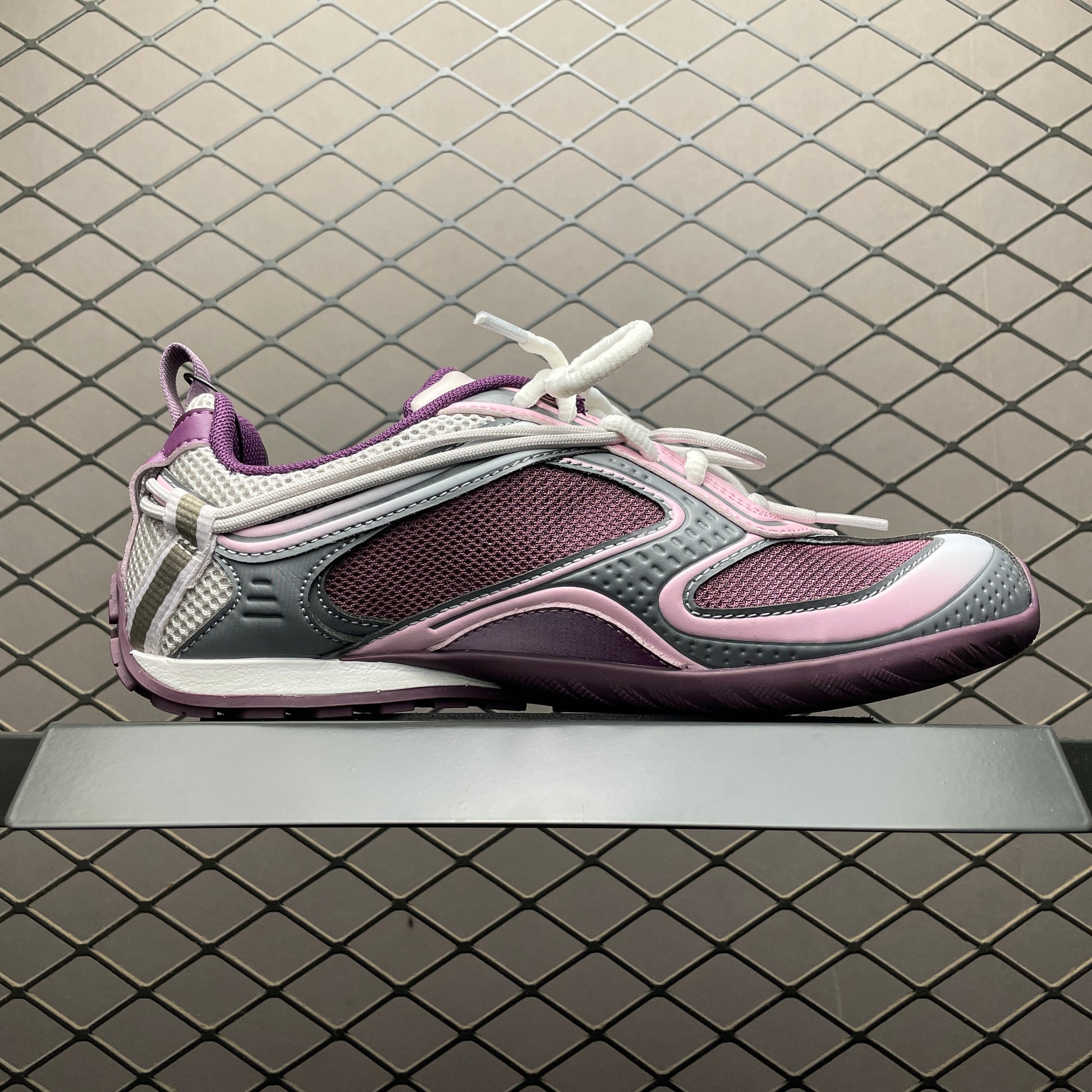BALENCIAGA Women's Radar Gradient Lines Sneakers "Purple/Grey/Pink/White"
