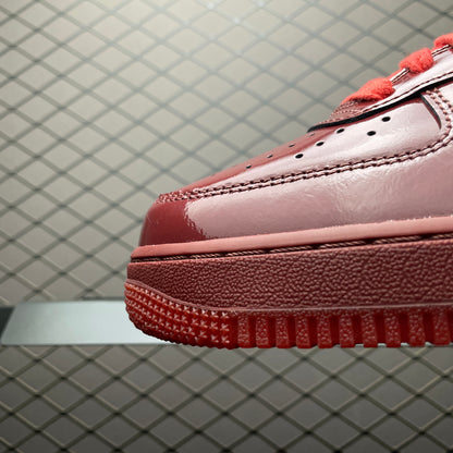 Nike Air Force 1 Low Patent Leather "Dark Team Red/Safety Orange"