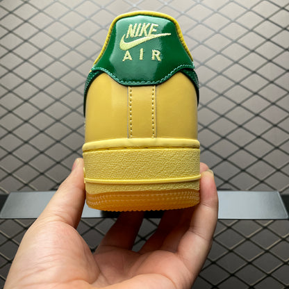 Nike Air Force 1 Low Patent Leather "Topaz Gold/Light Laser Orange"