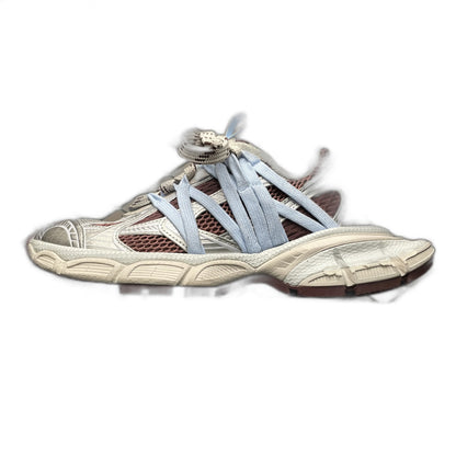 BALENCIAGA Women's 3XL Interlace Sneaker "Brown/Beige/Blue"