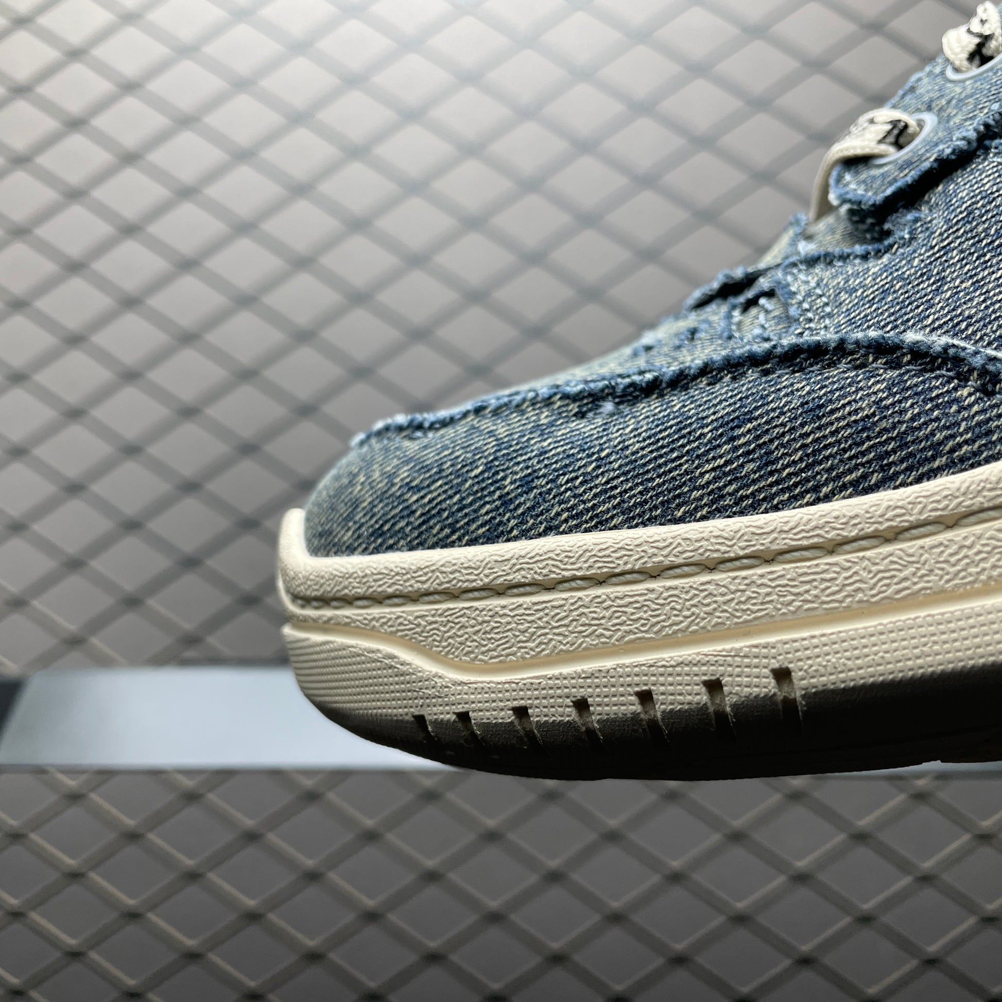 BALENCIAGA Women's Hamptons Denim Sneaker "Blue/Off White"