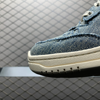 BALENCIAGA Women's Hamptons Denim Sneaker "Blue/Off White"