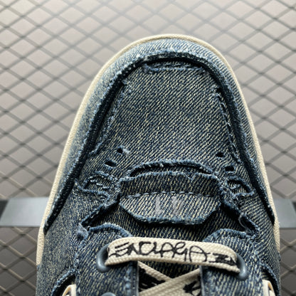 BALENCIAGA Women's Hamptons Denim Sneaker "Blue/Off White"