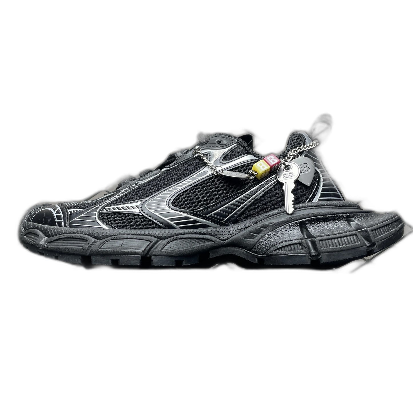 Balenciaga Men's Black 3Xl Trainer With Charms