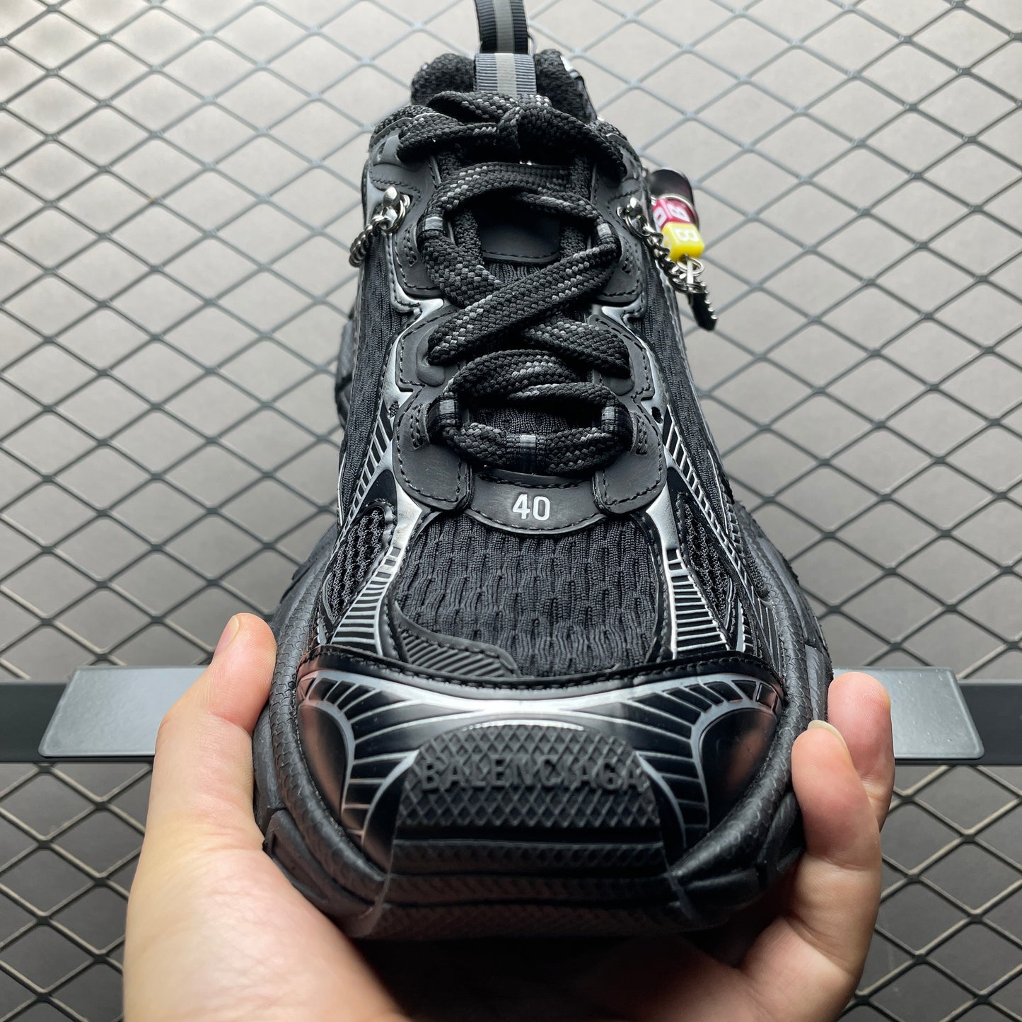 Balenciaga Men's Black 3Xl Trainer With Charms
