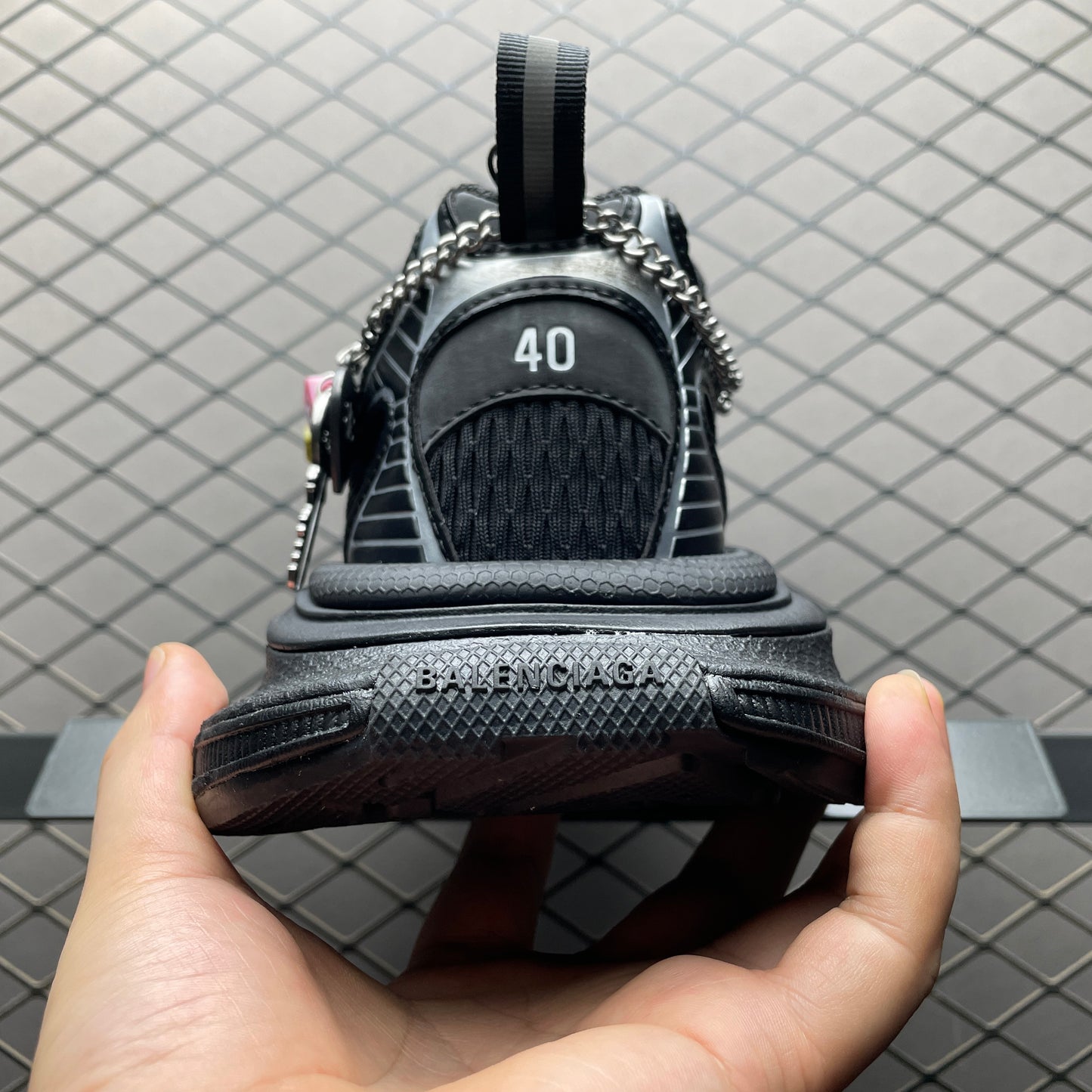 Balenciaga Men's Black 3Xl Trainer With Charms